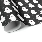 Cute Ghost Pattern – Halloween Seamless Design ラッピングペーパー (ロールコーナー)