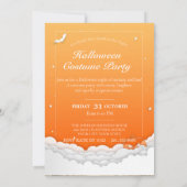 Cute Ghost & Pumpkin Halloween Invitation 招待状 (裏面)