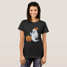 Cute Ghost & Pumpkin Halloween T-Shirt Tシャツ