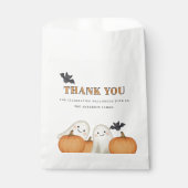 Cute Ghost Pumpkin Halloween Thank You  フェイバーバッグ (正面)