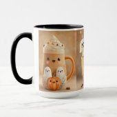 Cute Ghost Pumpkin Latte Mug マグカップ (左)