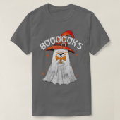 Cute Ghost Reading Booooks Top Book Teacher Hallow Tシャツ (デザイン正面)