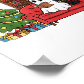 Cute Ghost Reading Christmas, Christmas Ghost Book ポスター (角)