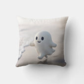 Cute Ghost Running On a Beach クッション (裏面)