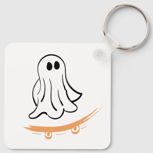 Cute ghost skatetboard キーホルダー (裏面)