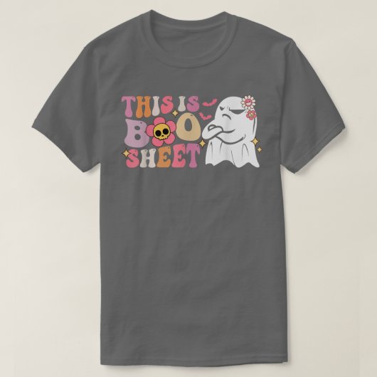 Cute Ghost Spooky Halloween This Is Boo Sheet Retr Tシャツ (デザイン正面)