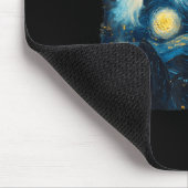 Cute Ghost Starry Night Halloween Soky Retro Van G マウスパッド (コーナー)