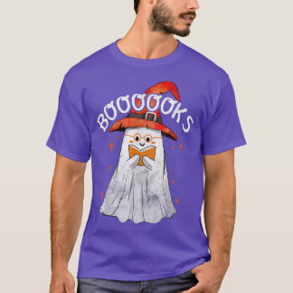 Cute Ghost Teacher Book Reading Booooks Top Hallow Tシャツ