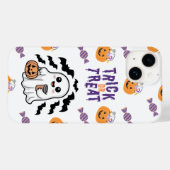 Cute Ghost Trick or Treat Halloween iPhone Case Case-Mate iPhoneケース (裏面 (横))