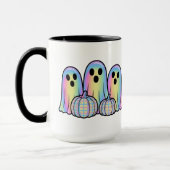 Cute Ghost Trio Halloween Coffee Mug – Adorable  マグカップ (左)