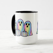 Cute Ghost Trio Halloween Coffee Mug – Adorable  マグカップ (正面左)