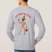 Cute Ghost Trio Happy Halloween Long Sleeve Tシャツ (裏面)