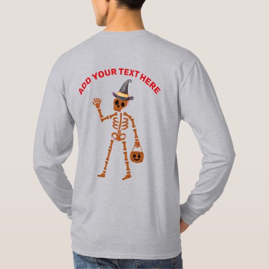 Cute Ghost Trio Happy Halloween Long Sleeve Tシャツ (裏面)