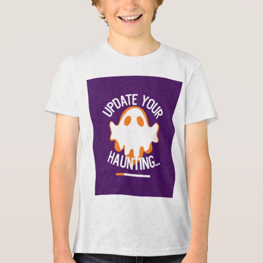 Cute Ghost 'Update Your Haunting' トライブレンドＴシャツ (正面)