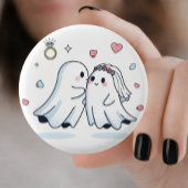 Cute Ghost Wedding Proposal Pin Button Set 缶バッジ