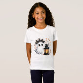 Cute Ghost Whimsical Halloween Kids T-Shirt Tシャツ (正面フル)