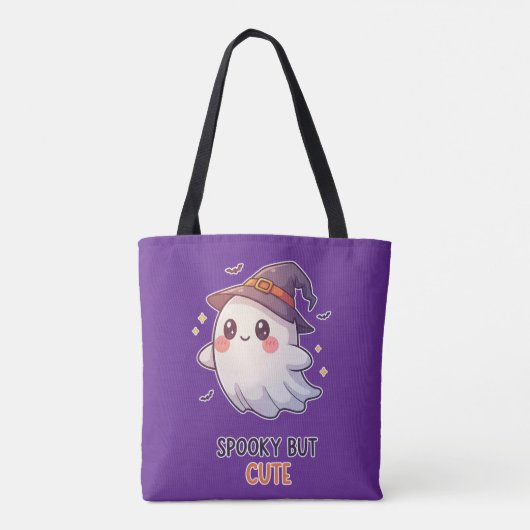 Cute Ghost Witch Halloween Spooky Cute トートバッグ (裏面)