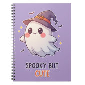 Cute Ghost Witch Halloween Spooky Cute ノートブック (正面)