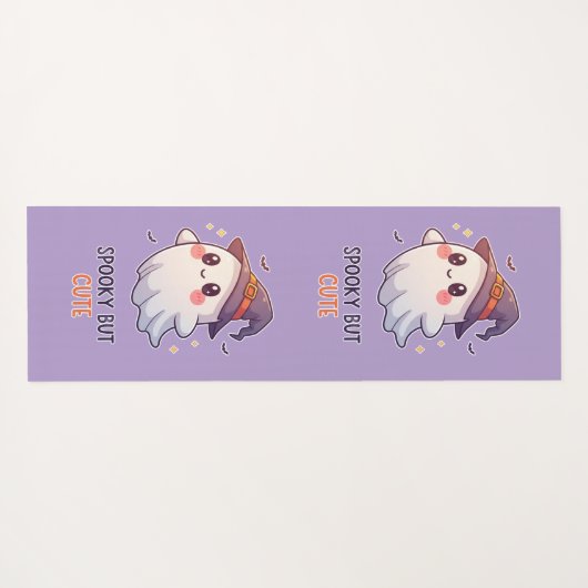 Cute Ghost Witch Halloween Spooky Cute ヨガマット (裏面(横))