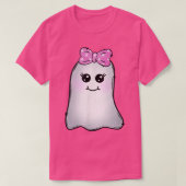 Cute Ghost With Bow Clothing And Accessories Women Tシャツ (デザイン正面)