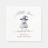 Cute Ghost with Pink Bow & Witch Hat  Baby Shower  スタンダードカクテルナプキン (正面)