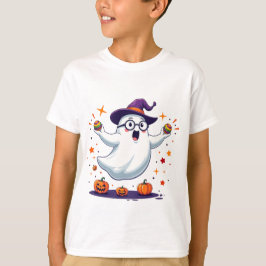 Cute Ghost with Pumpkins Halloween Tシャツ