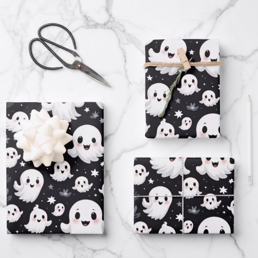 CUTE GHOSTS ラッピングペーパーシート (正面)