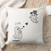 Cute ghosts couple talking クッション (ブランケット)