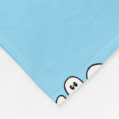 Cute ghosts reading together at Halloween フリースブランケット (角)