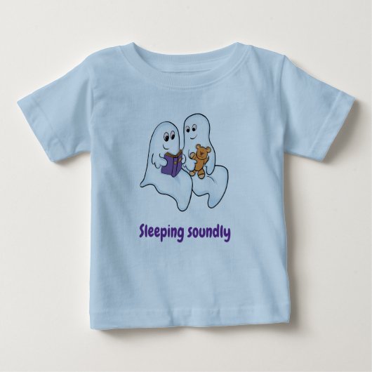 Cute ghosts reading together at Halloween ベビーTシャツ (正面)