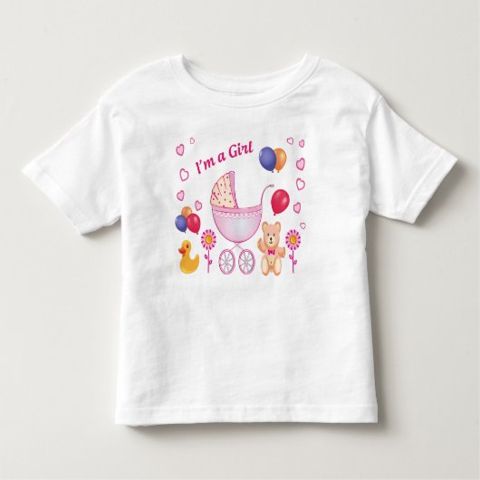 Cute gift Colorful Toddler Girl Shirt トドラーTシャツ (正面)