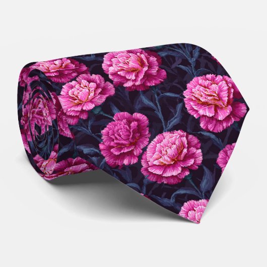 Cute Gift  For Boyfriend Carnation ネクタイ (ロール)