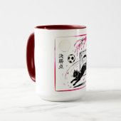 Cute Gift for Cat Lovers & Football Fans マグカップ (正面左)