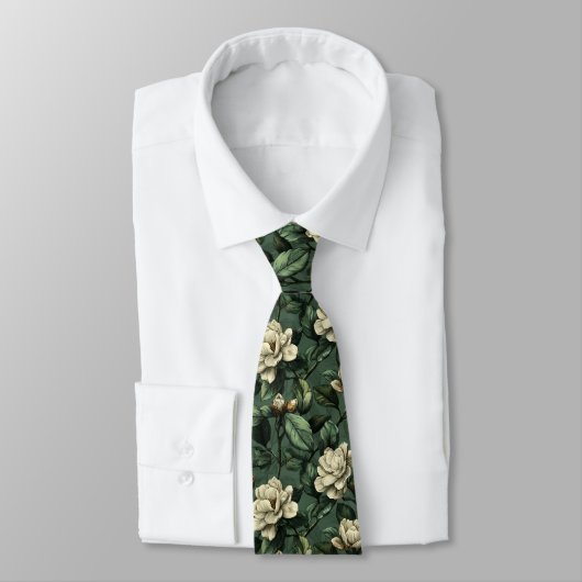 Cute Gifts For Men Gardenias Floral ネクタイ (タイ)