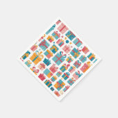 Cute Gifts in Bags and Boxes with Ribbons Pattern スタンダードカクテルナプキン (角)
