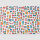 Cute Gifts in Bags and Boxes with Ribbons Pattern 薄葉紙 (正面)