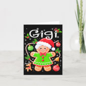 Cute Gigi Gingerbread Family Matching Christmas Co カード (正面)