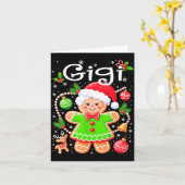 Cute Gigi Gingerbread Family Matching Christmas Co カード (黄色い花)