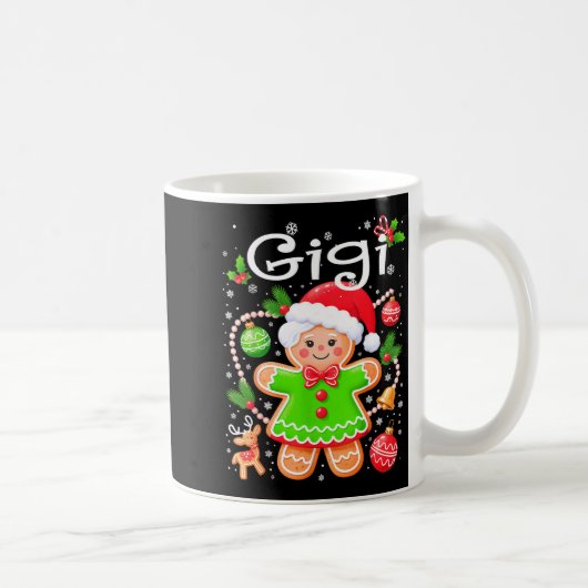 Cute Gigi Gingerbread Family Matching Christmas Co コーヒーマグカップ (右)