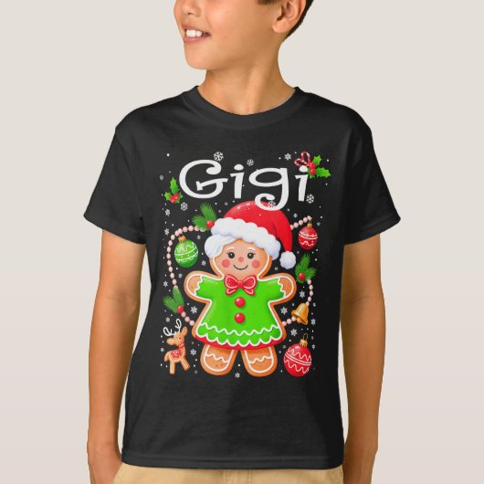 Cute Gigi Gingerbread Family Matching Christmas Co Tシャツ (正面)