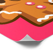 Cute Gingberbread Man ポスター (角)