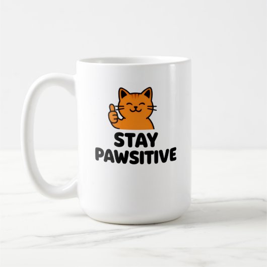 Cute Ginger Cat Thumbs up Coffee mug コーヒーマグカップ (左)
