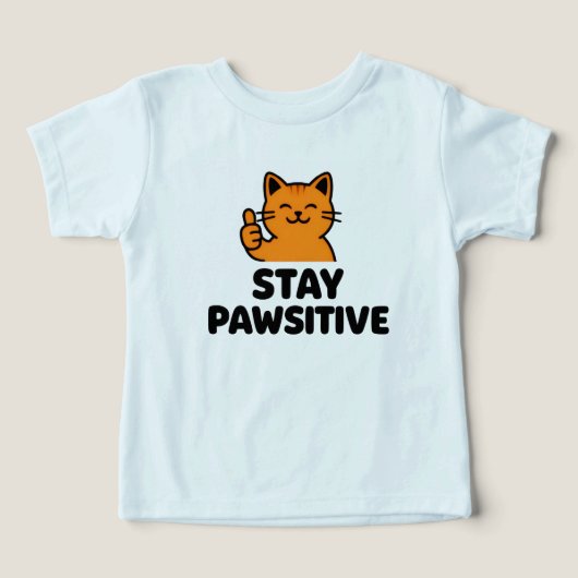 cute Ginger cat thumbs up toddler T-Shirt (デザイン正面)