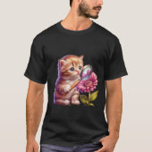 Cute Ginger Kitten with Magnifying Glass Art ✨🐾 Tシャツ (正面)