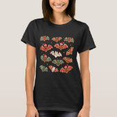 Cute Gingerbread Bats Soky Christmas Cookie Merry Tシャツ (正面)