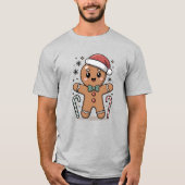 Cute Gingerbread Christmas Cartoon Design Tシャツ (正面)