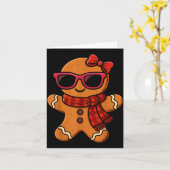 Cute Gingerbread Christmas For Women Girls Xmas  カード (黄色い花)