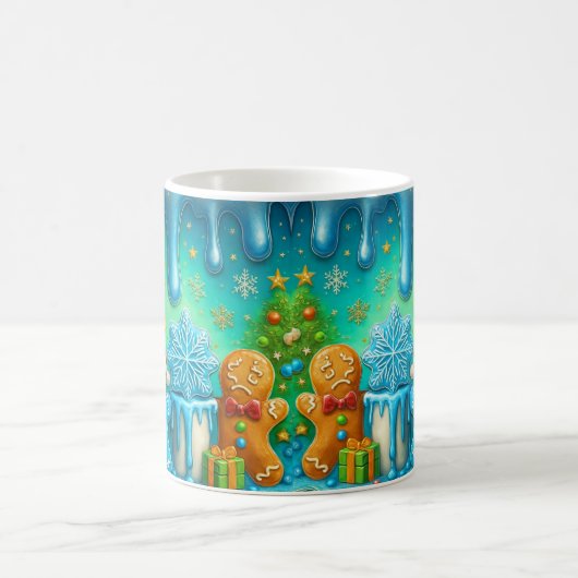 Cute Gingerbread Christmas Mug Wrap コーヒーマグカップ (中央)