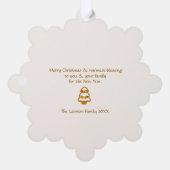 Cute Gingerbread Christmas Photo Ornament Card  オーナメントカード (裏面)