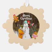 Cute Gingerbread Christmas Photo Ornament Card  オーナメントカード (正面)